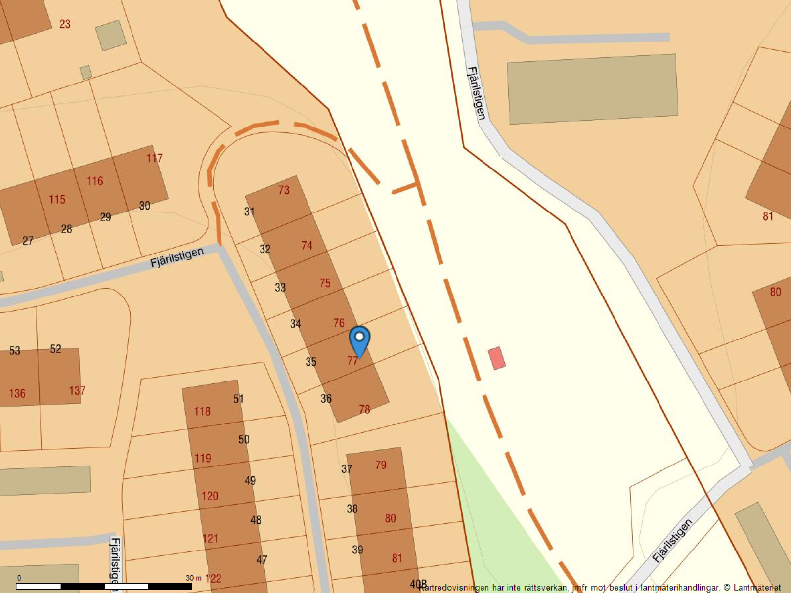 Fastighetskarta Fjärilstigen 35