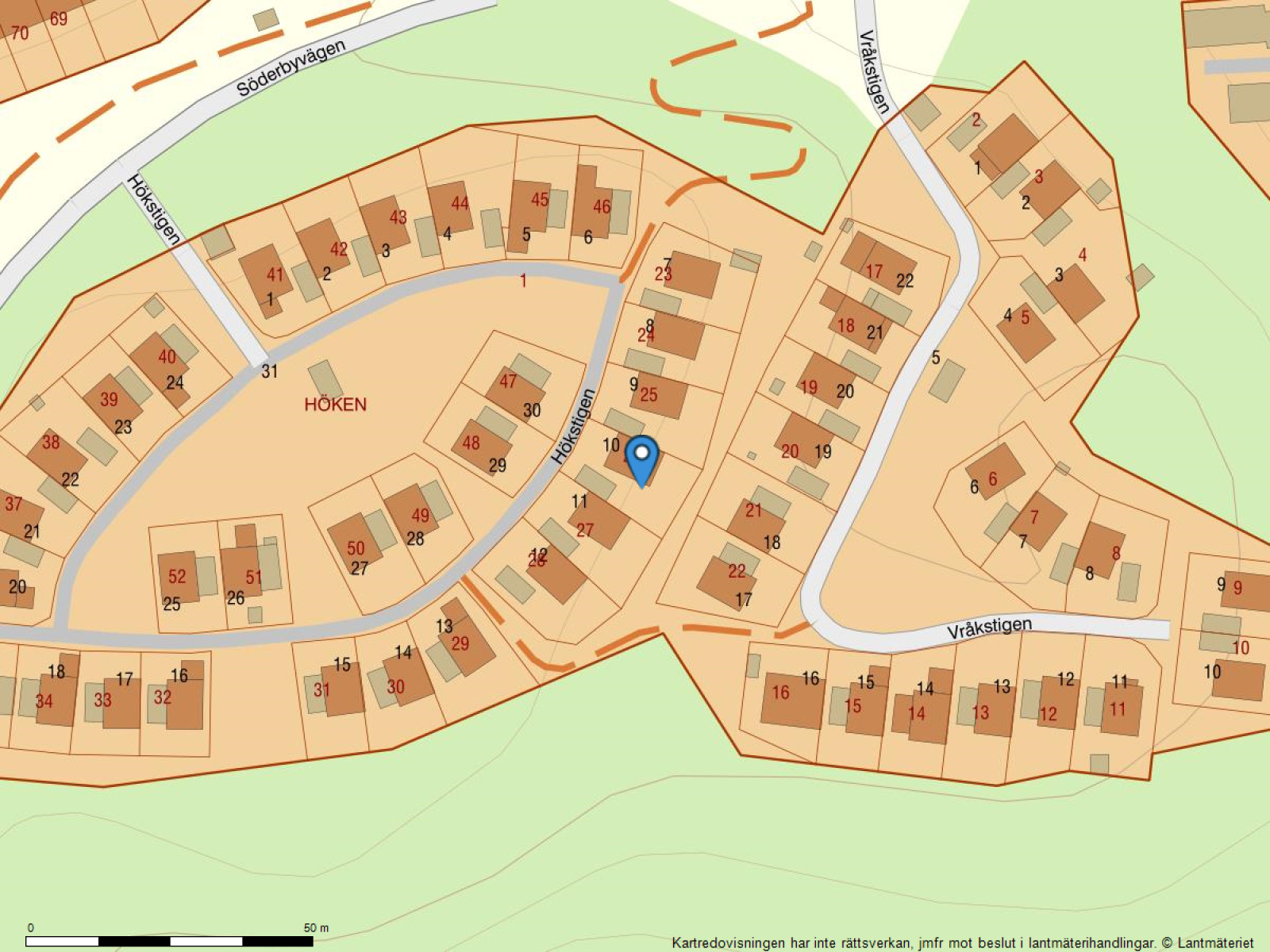 Fastighetskarta Hökstigen 10