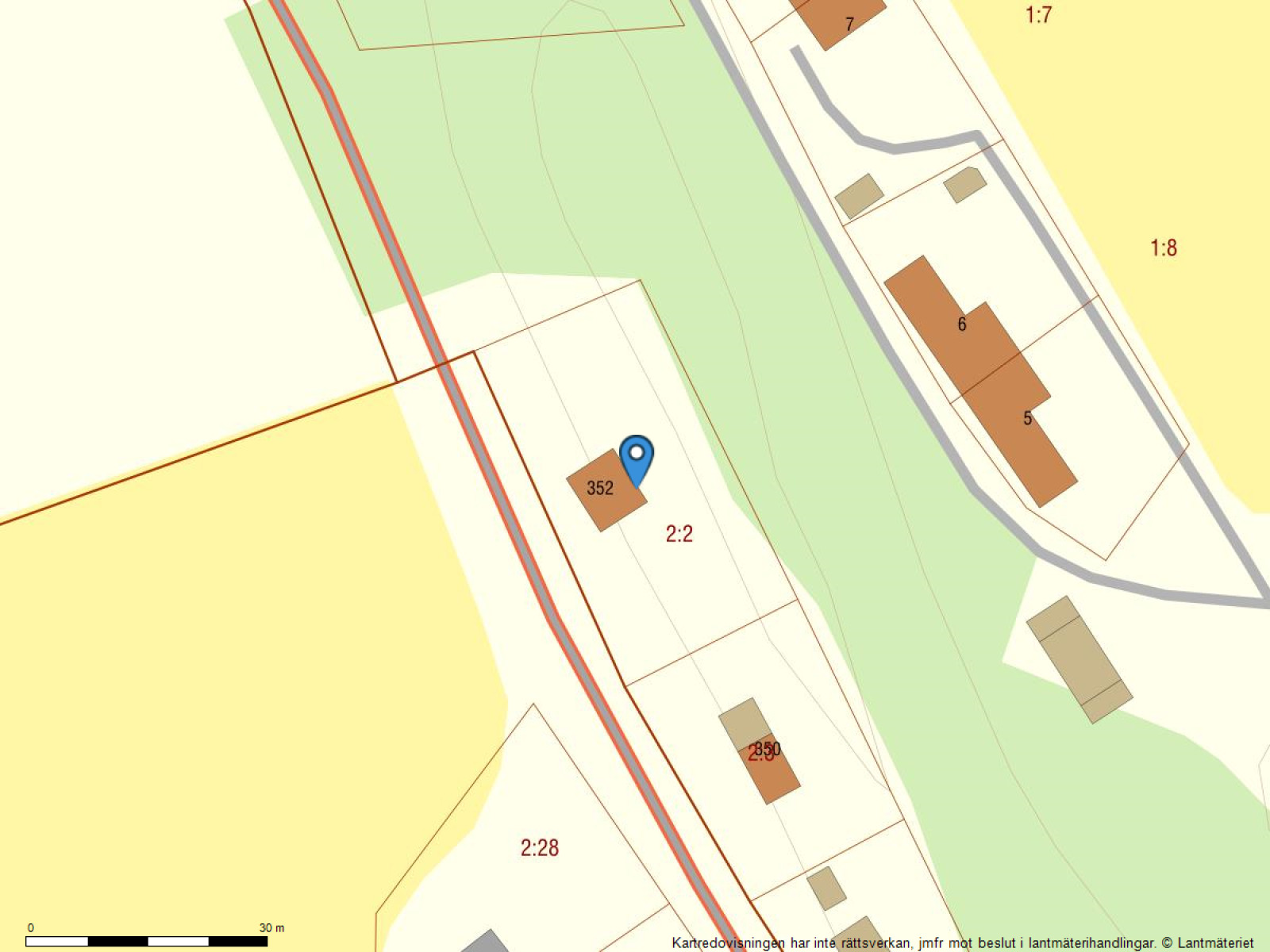 Fastighetskarta Gamla Strängnäsvägen 352