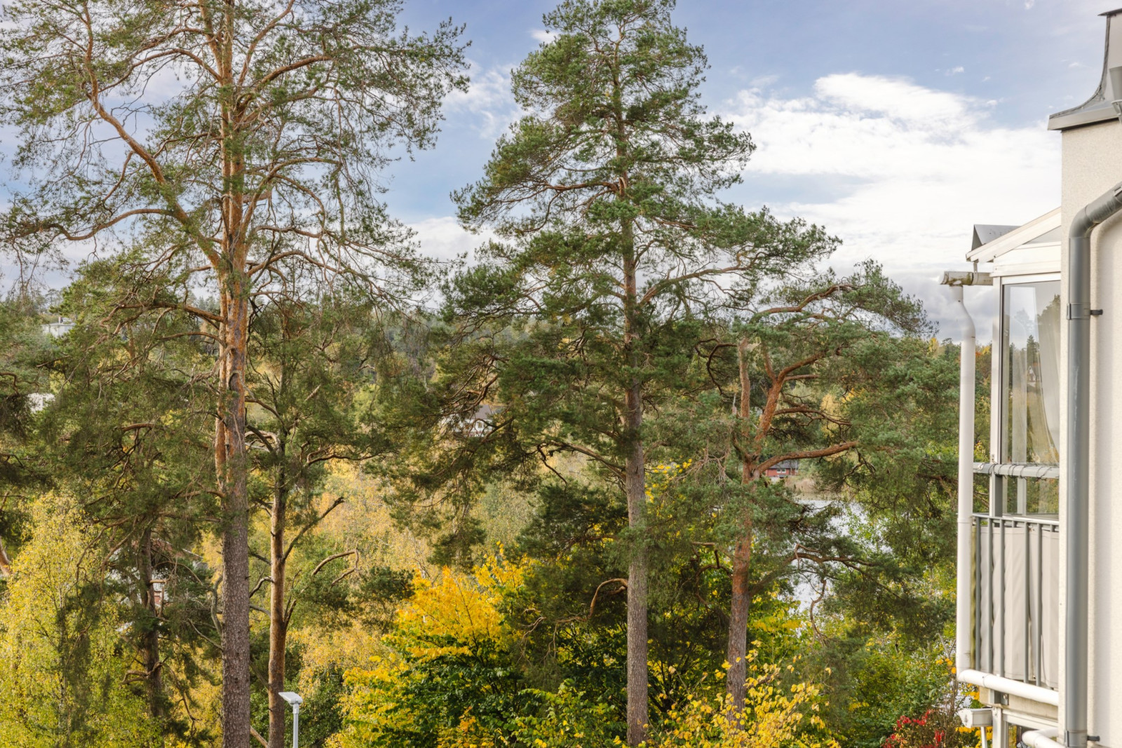 Utsikt från balkongen Rönningevägen 2A