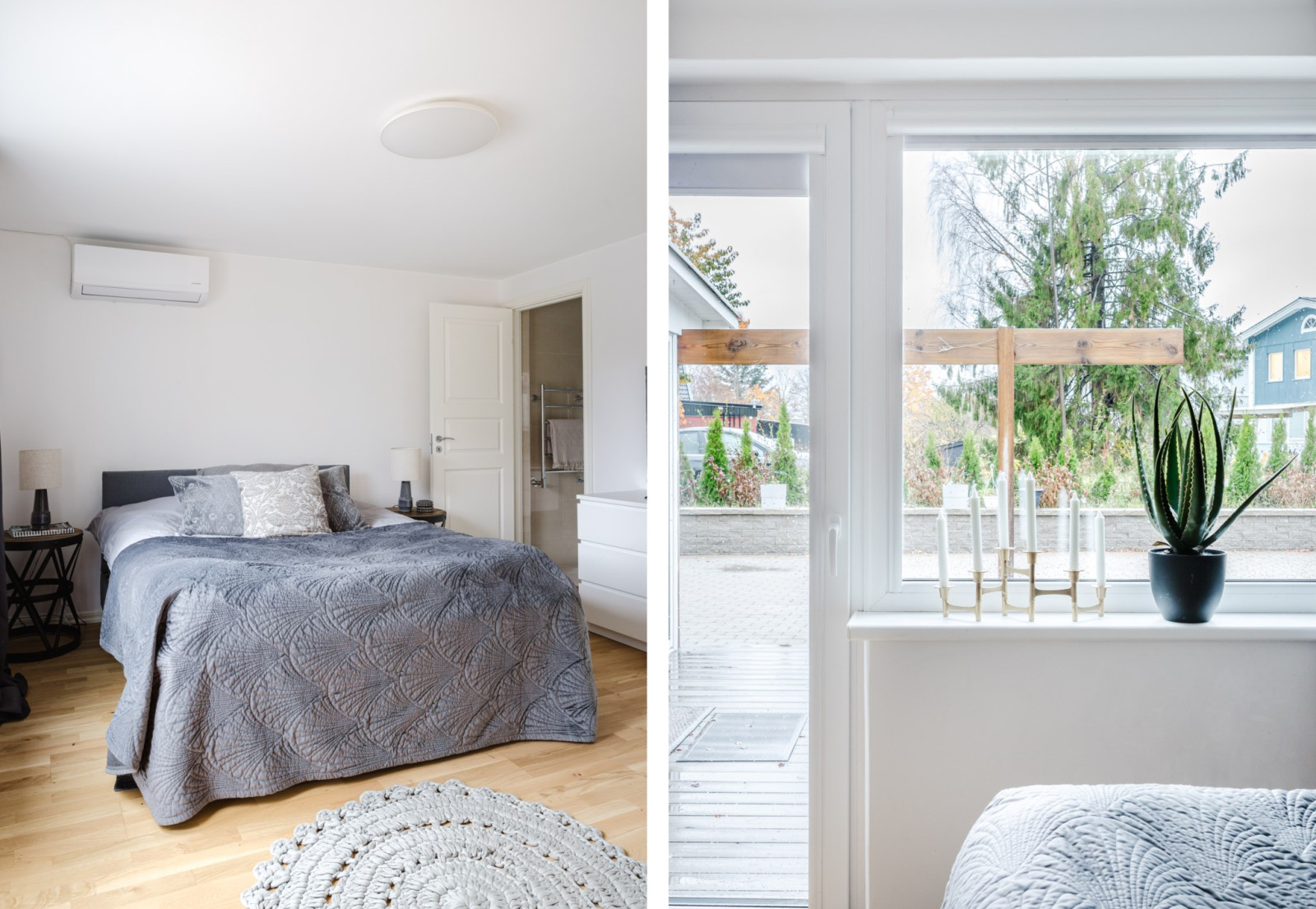 Sovrum 3 med utgång till uteplats Blåbärsstigen 52