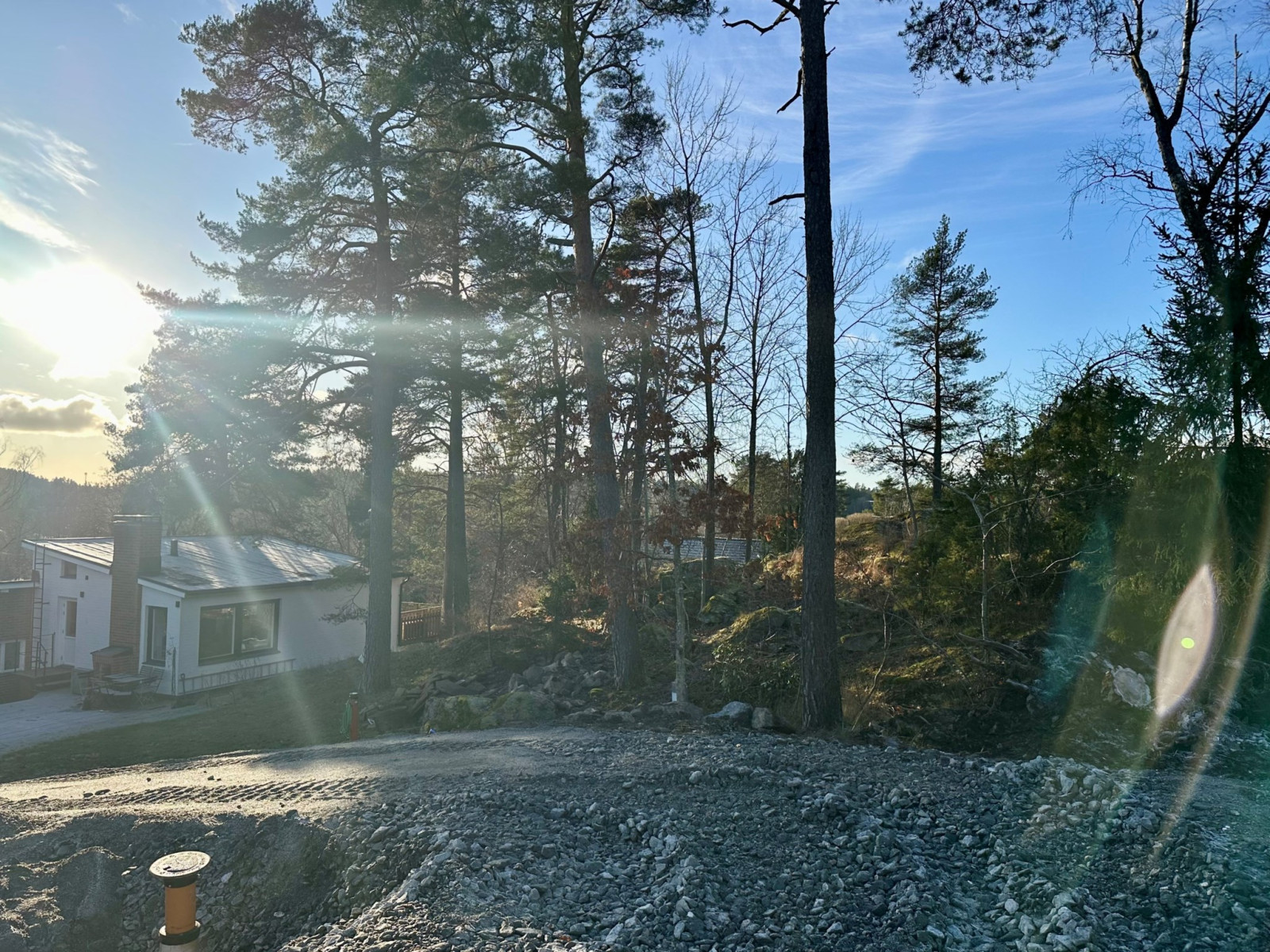 Nyanlagd grusad infart Gubbtäppevägen