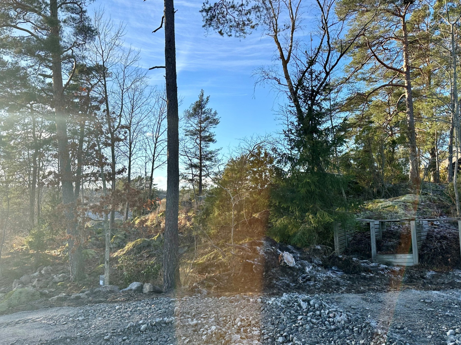 Nyanlagd grusad infart Gubbtäppevägen