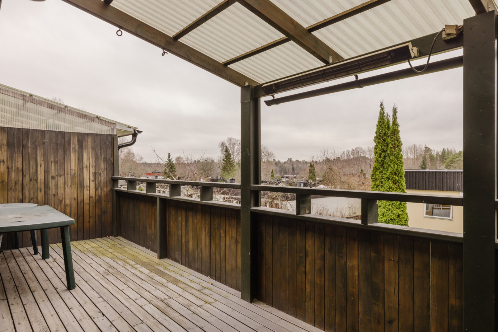 Balkong delvis under tak Snickarstigen 2