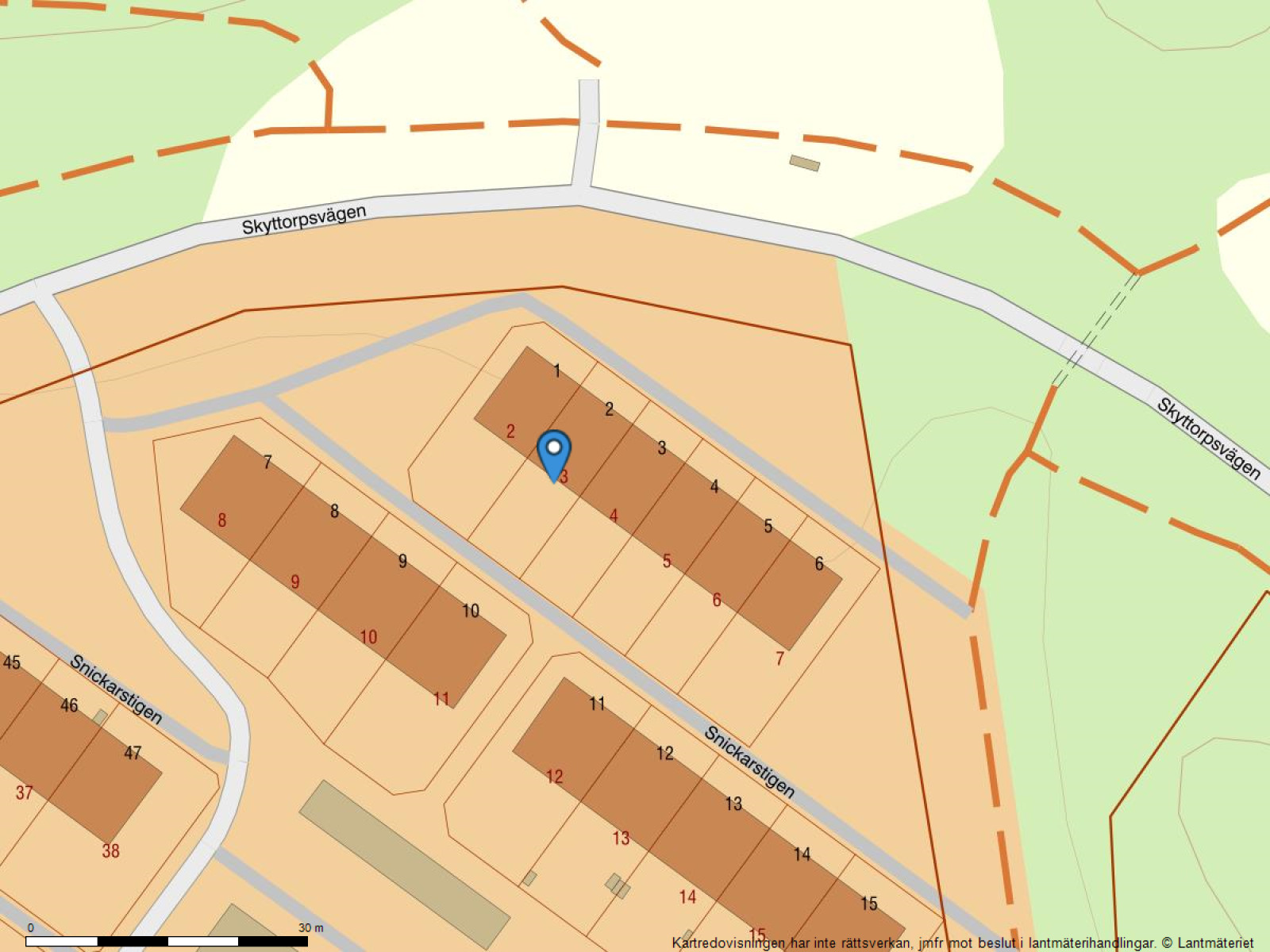 Fastighetskarta Snickarstigen 2