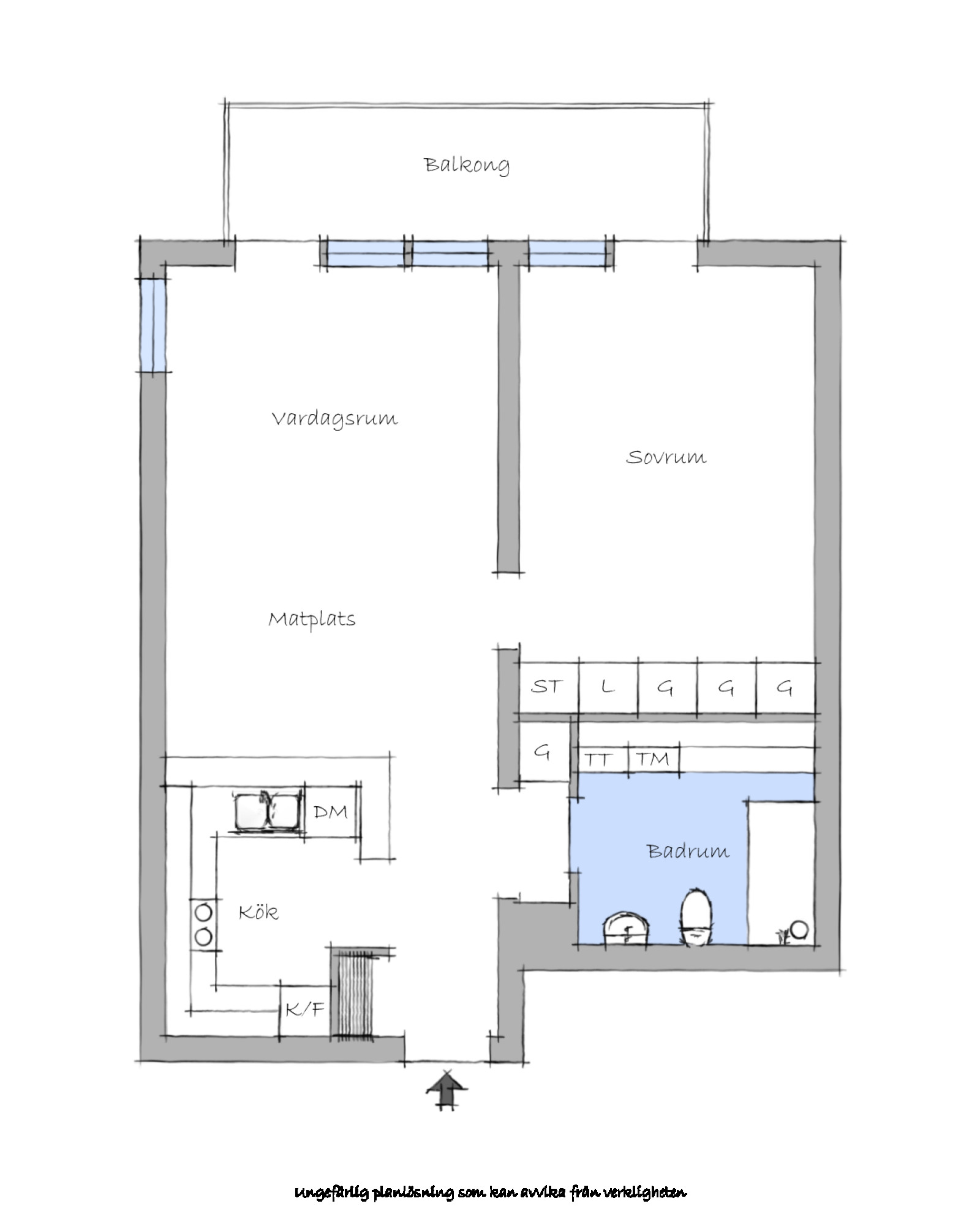Planritning Sanatorievägen 23