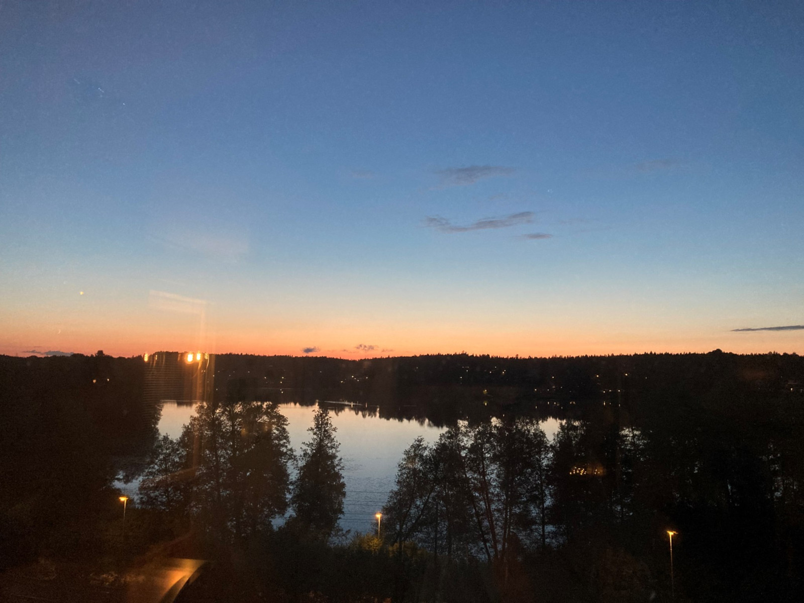 Utsikt sommarkväll Tallsätravägen 15B