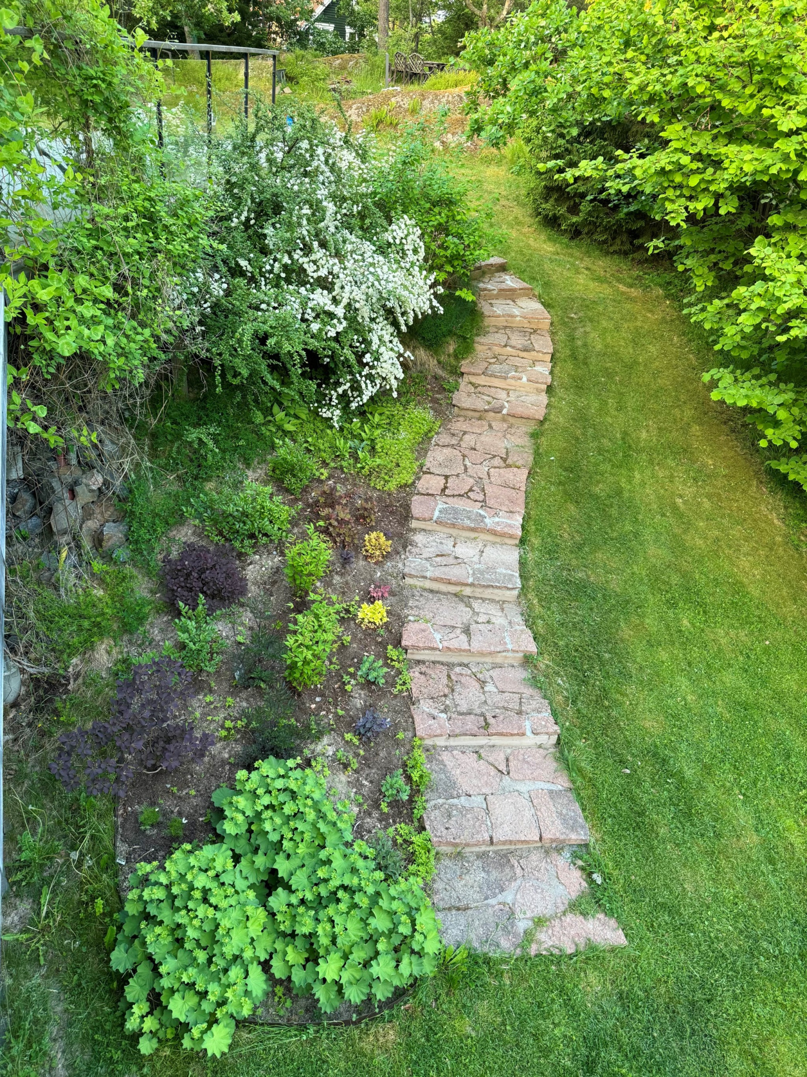 Sommarbild trädgård Uttringe hages väg 49