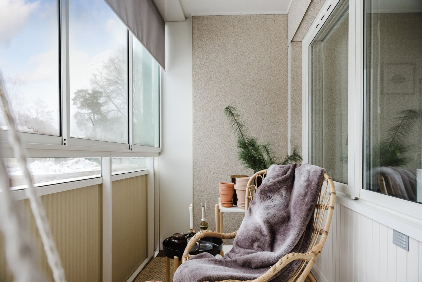 Inglasad balkong i söderläge Stationsvägen 17