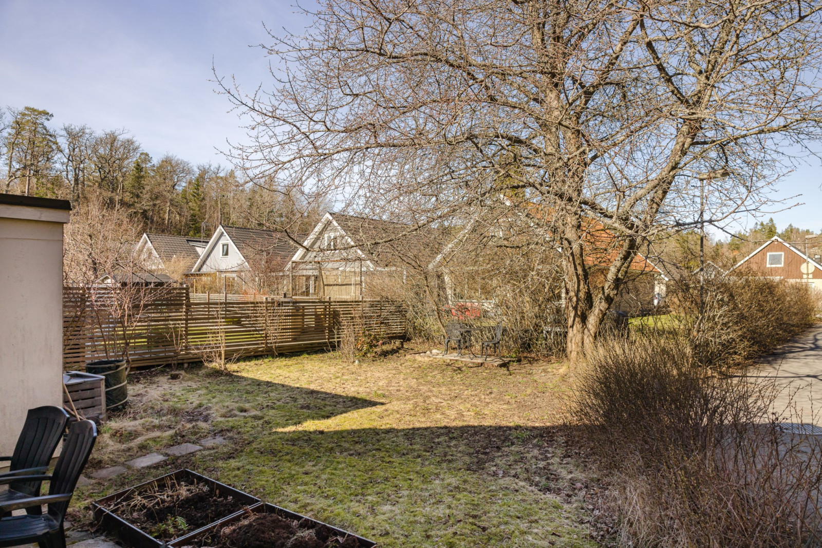 Trädgård på baksida Ekbacksvägen 11