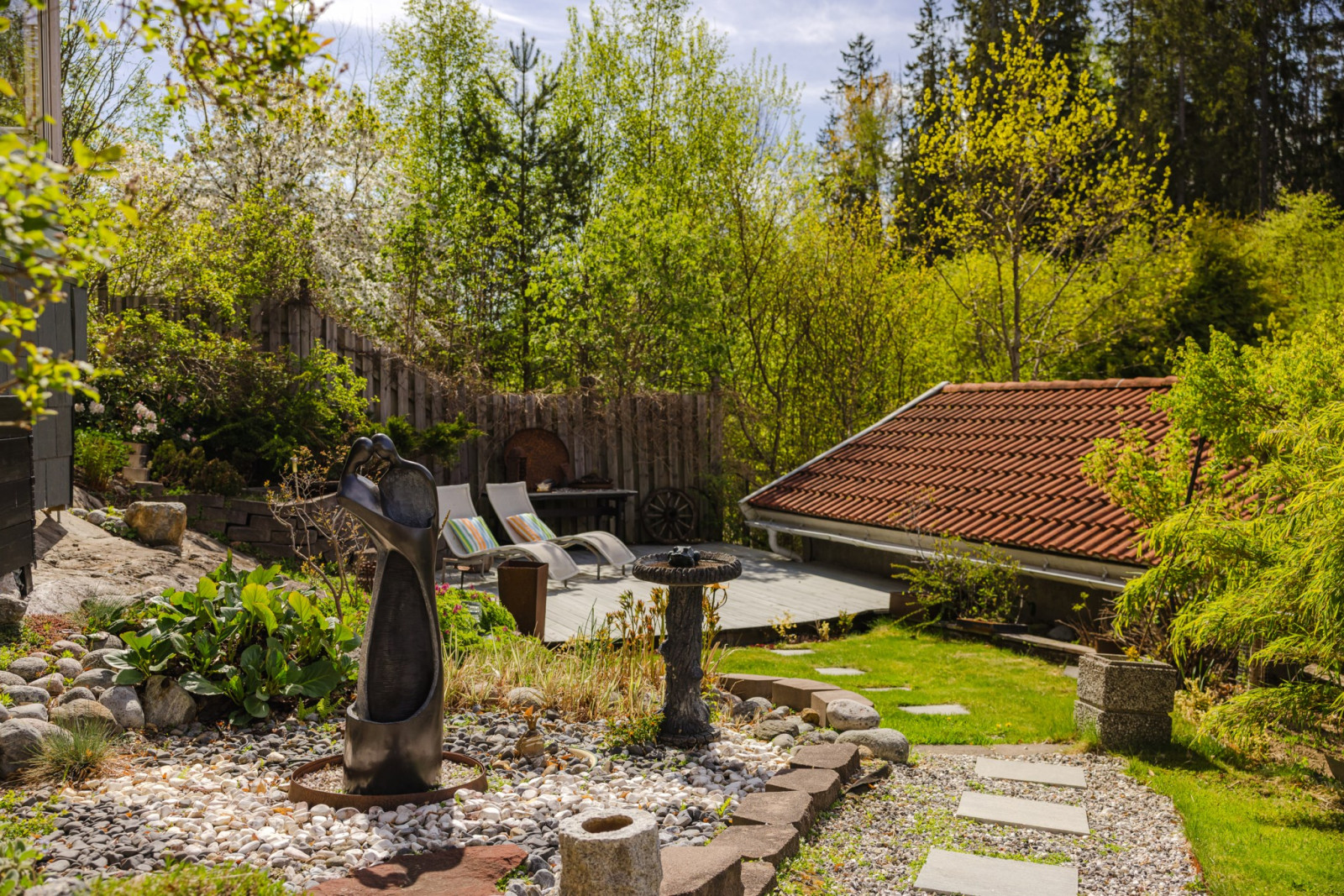 Trädgårdsvy Sten Bergmans väg 5
