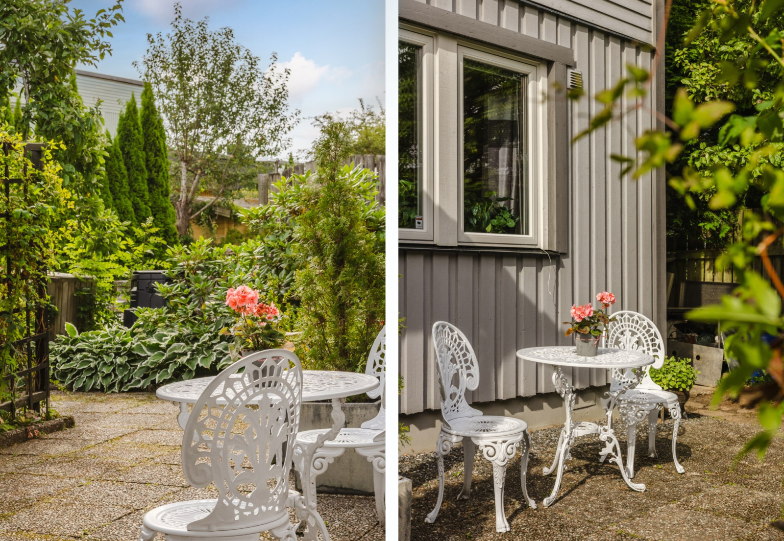 Uteplats på framsida Fasanstigen 46