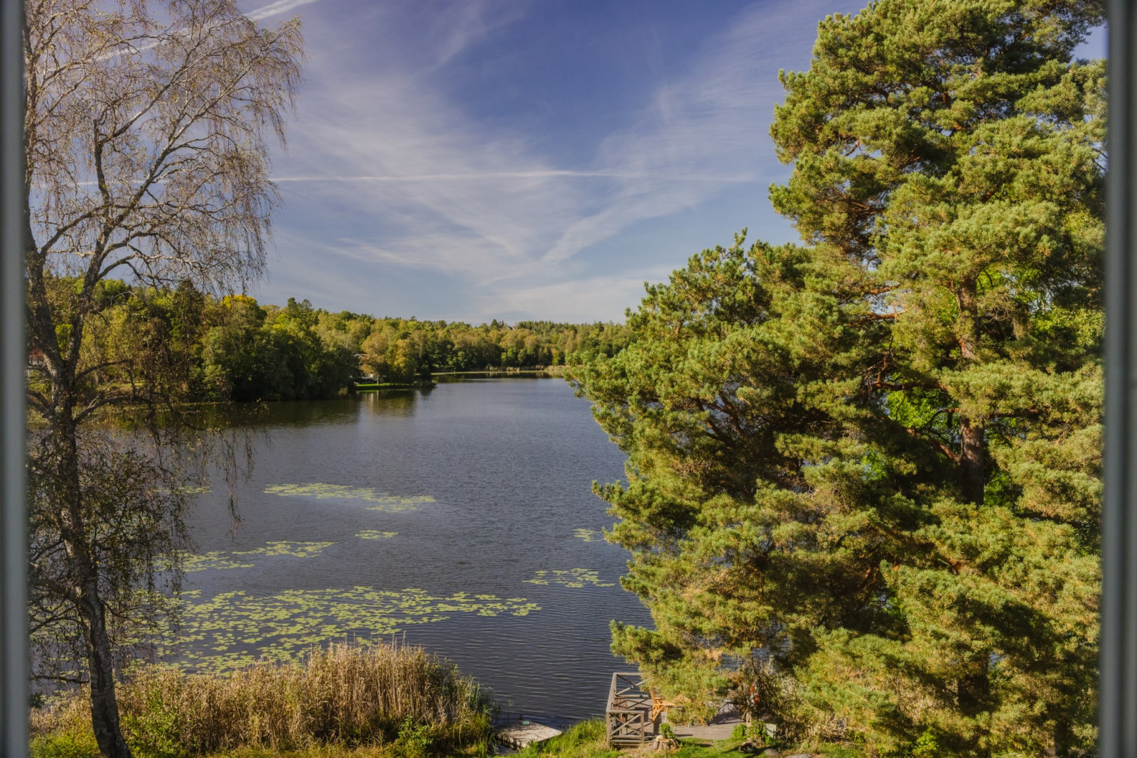 Utsiktsbild från balkong Dånviksvägen 16B