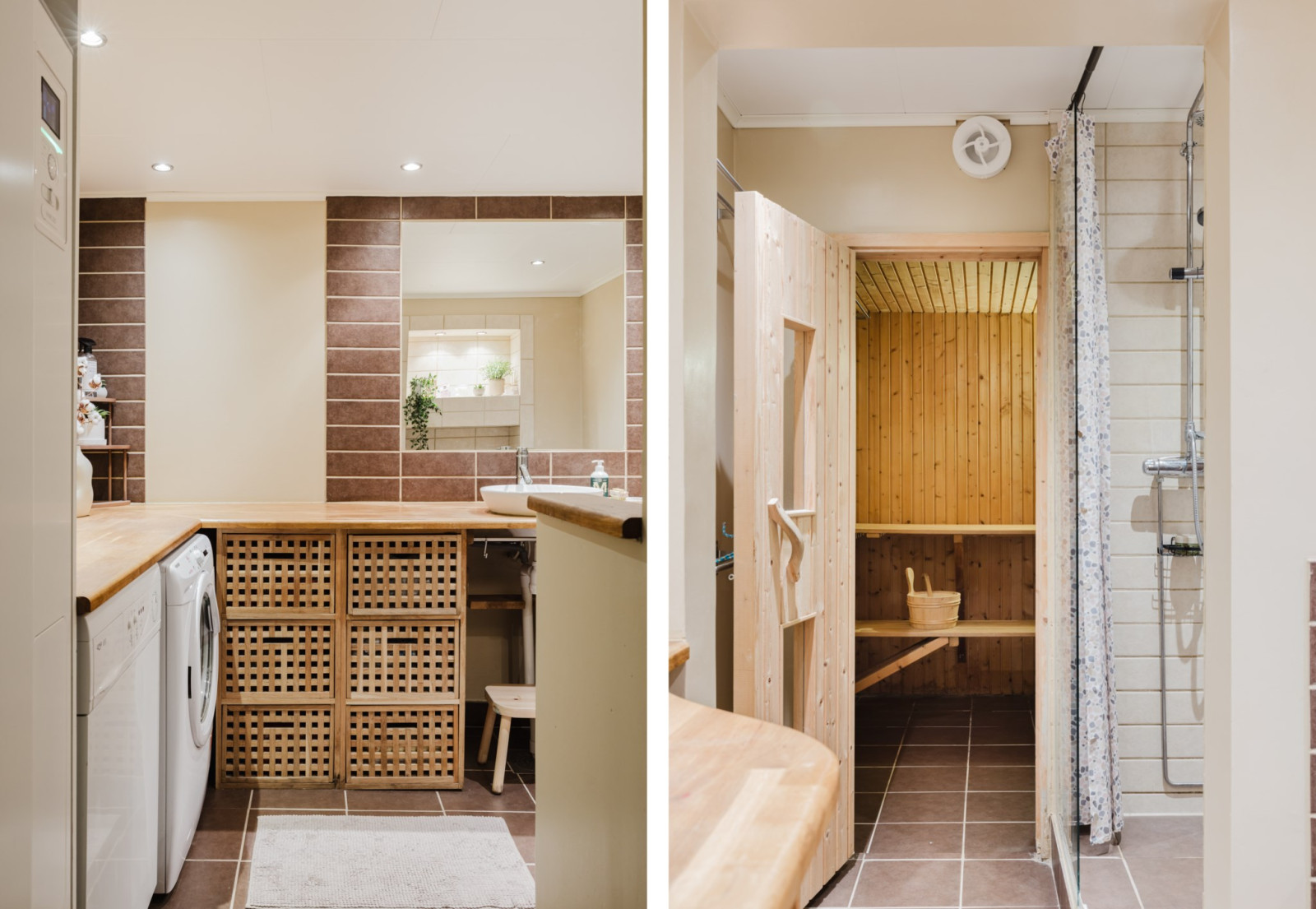 Badrum med bastu Fjärilstigen 90