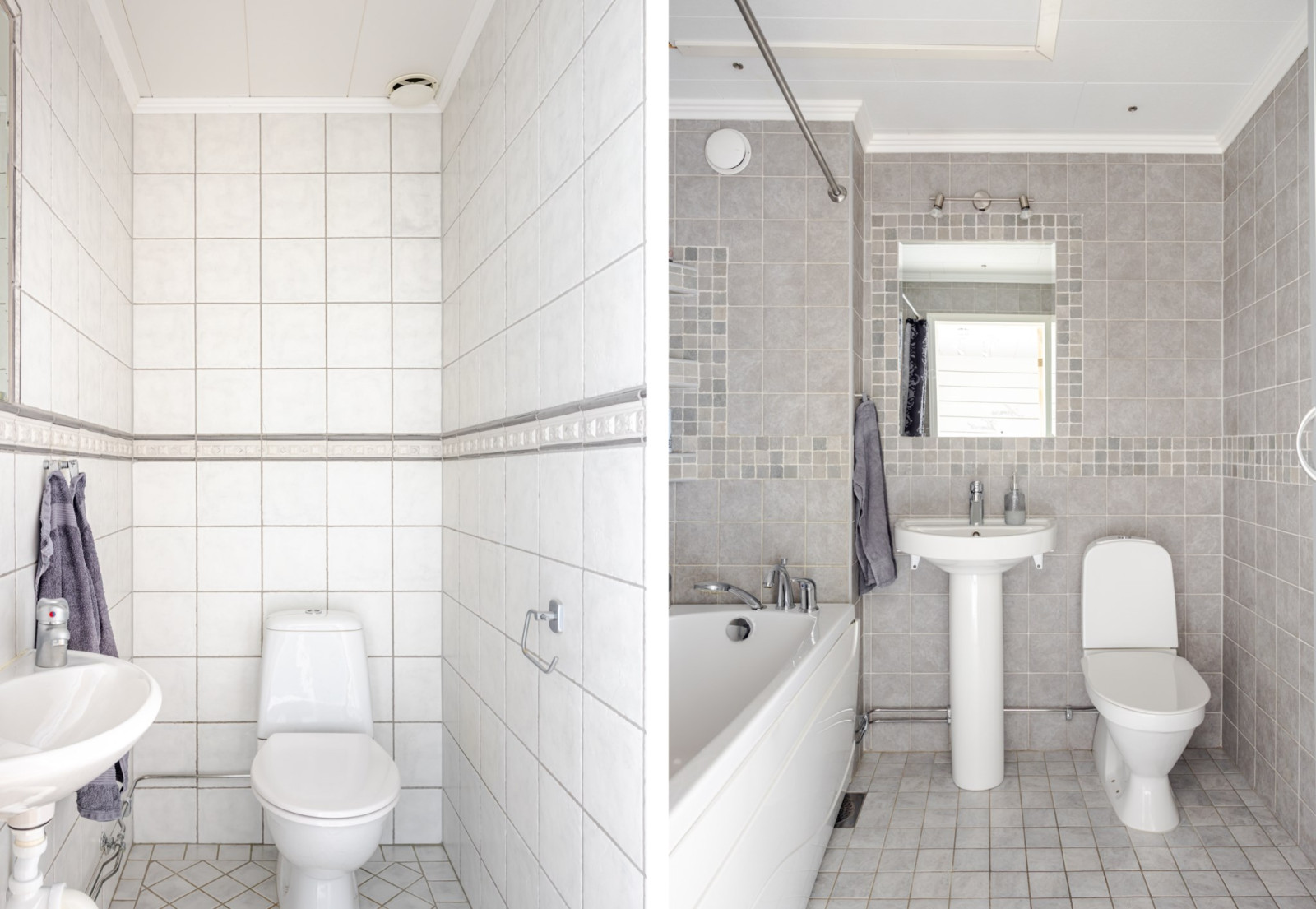 WC nere och badrum uppe Herrängsvägen 18